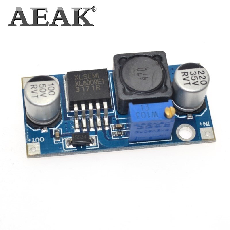 AEAK  XL6009 DC-DC Booster module Power supply module output is adjustable Super LM2577 step-up module