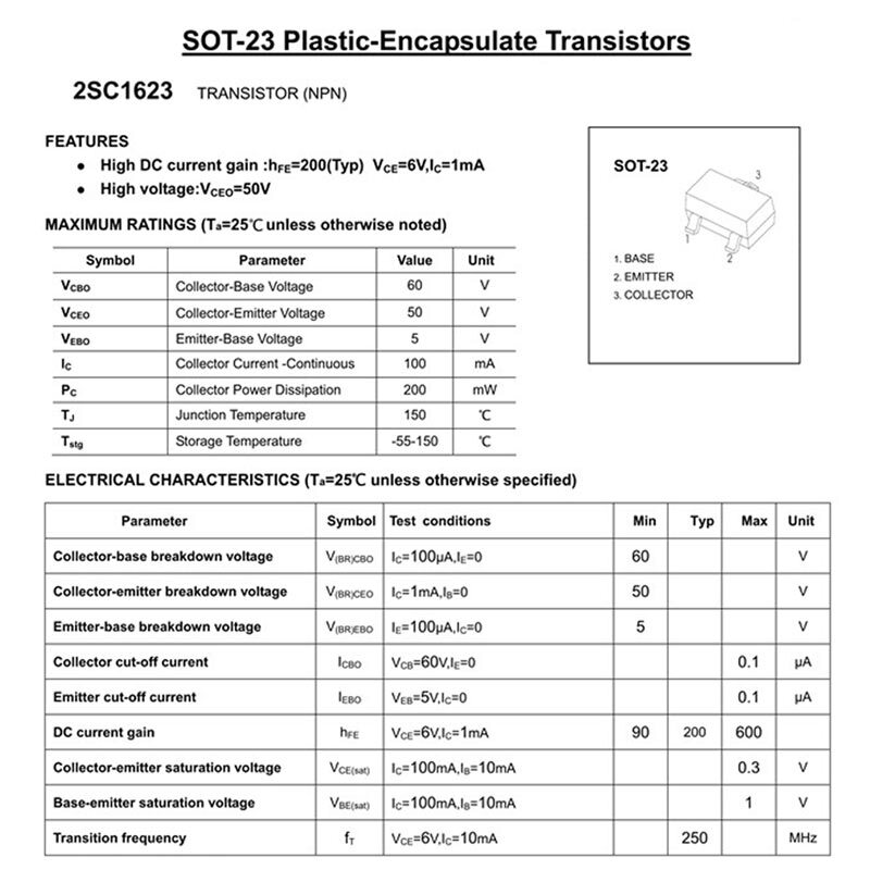 50 шт. SMD Силовые Транзисторы NPN Мощность транзисторный Триод СОТ-23 8205S 2SC3356-T1B R25 2SC712 LG 2SB772 B772 2N7002 702 2SK3018 кН 2SA1162 SG IC