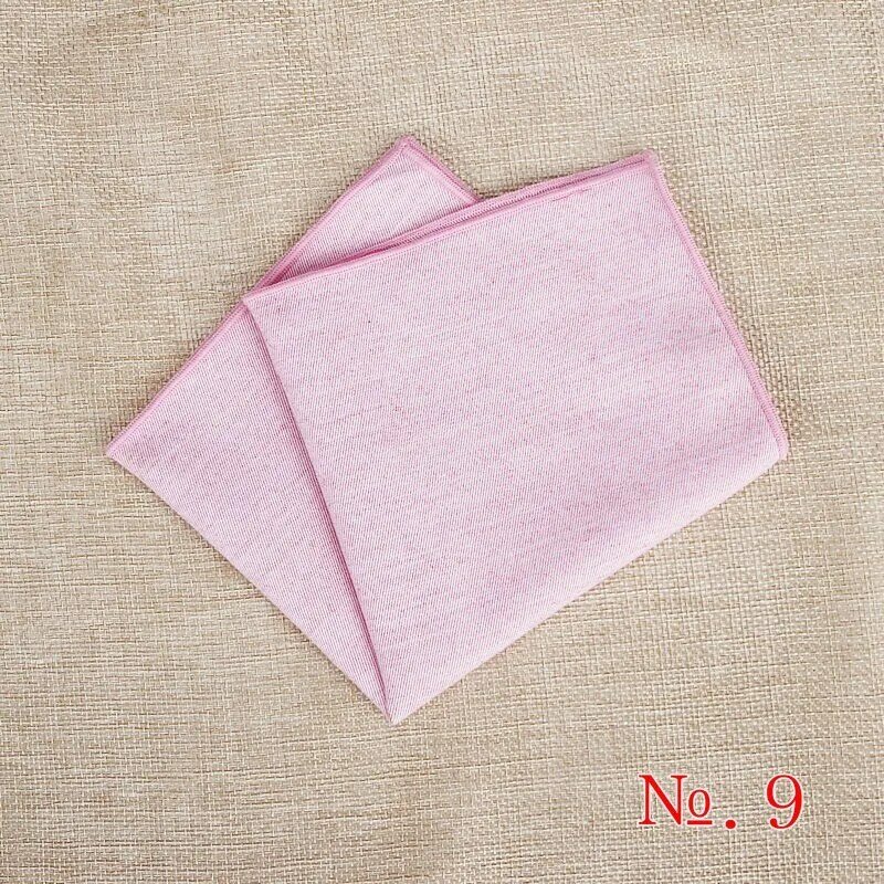 Fashion New Men's Vintage Solid Pink Novelty Pocket square For Man Suits Hankies Wedding Party Man Gift Accessories Hanky