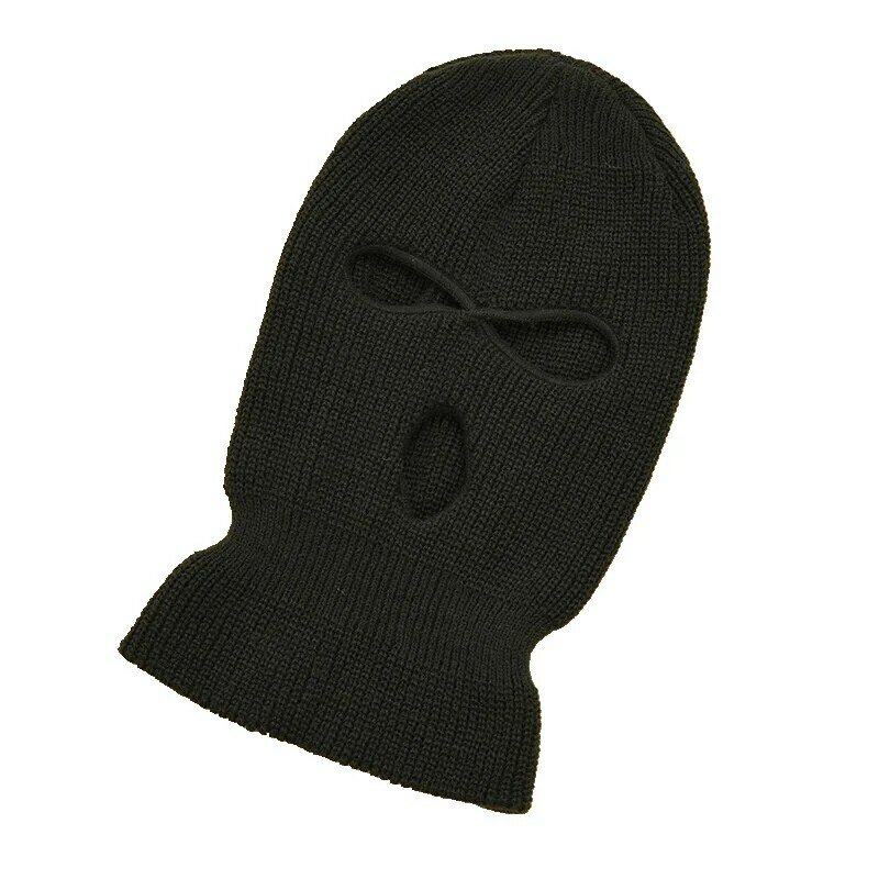 Unisex balaclava máscara de malha esqui snowboard chapéu à prova de vento malha gorros gorro inverno quente balaclava máscara de halloween chapéu