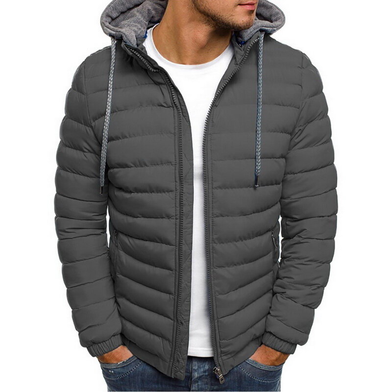 Новый бренд осень-зима светильник для мужчин, модная зимняя куртка с капюшоном и футболка с короткими обувь большого размера на ультра-тонк...