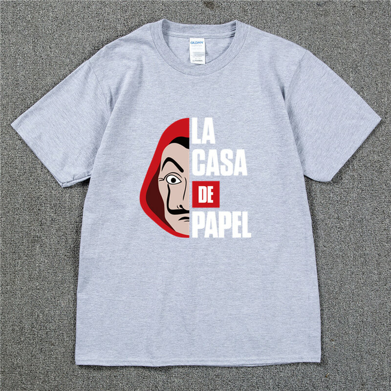 Camiseta De diseño divertido para hombre, camisa De La Casa De Papel, Serie De Televisión, La Casa De Papel De manga corta, Swag