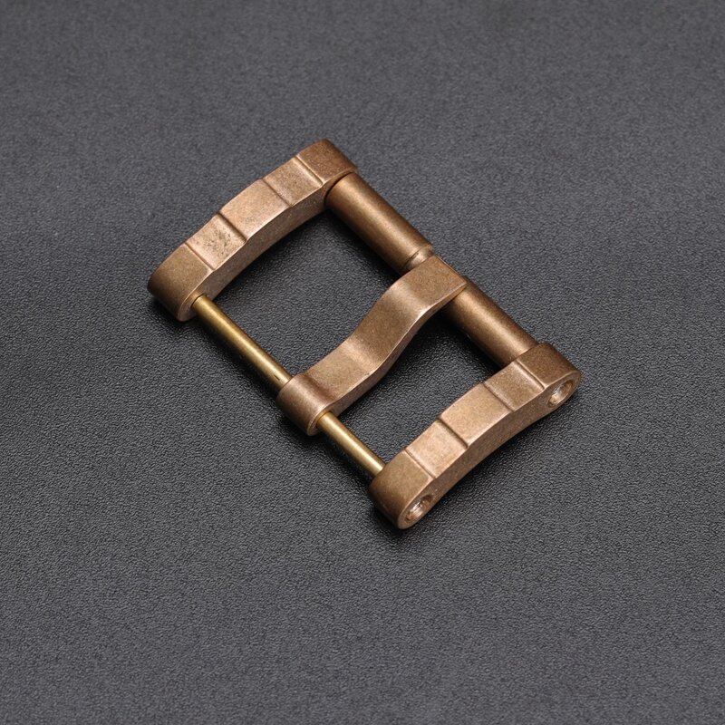 Hebilla de bronce de estaño cusn8, 20MM, 22MM, 24MM, 26MM, correa de cuero adecuada, diseño personalizado de accesorios de reloj