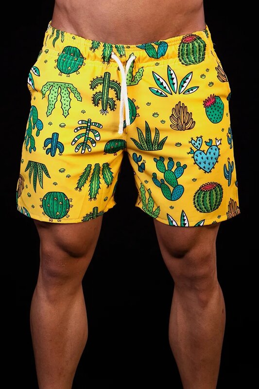 Мужские пляжные шорты в гавайском стиле, повседневные быстросохнущие дышащие спортивные штаны для бега и занятий на открытом воздухе, с 3D п...