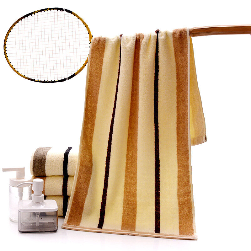 Cotton Creative Striped Men And Women Washcloth Travel Hotel Bathroom Towel Gym Yoga Sweat Towel Beach Sun Bath Long Towel Gift