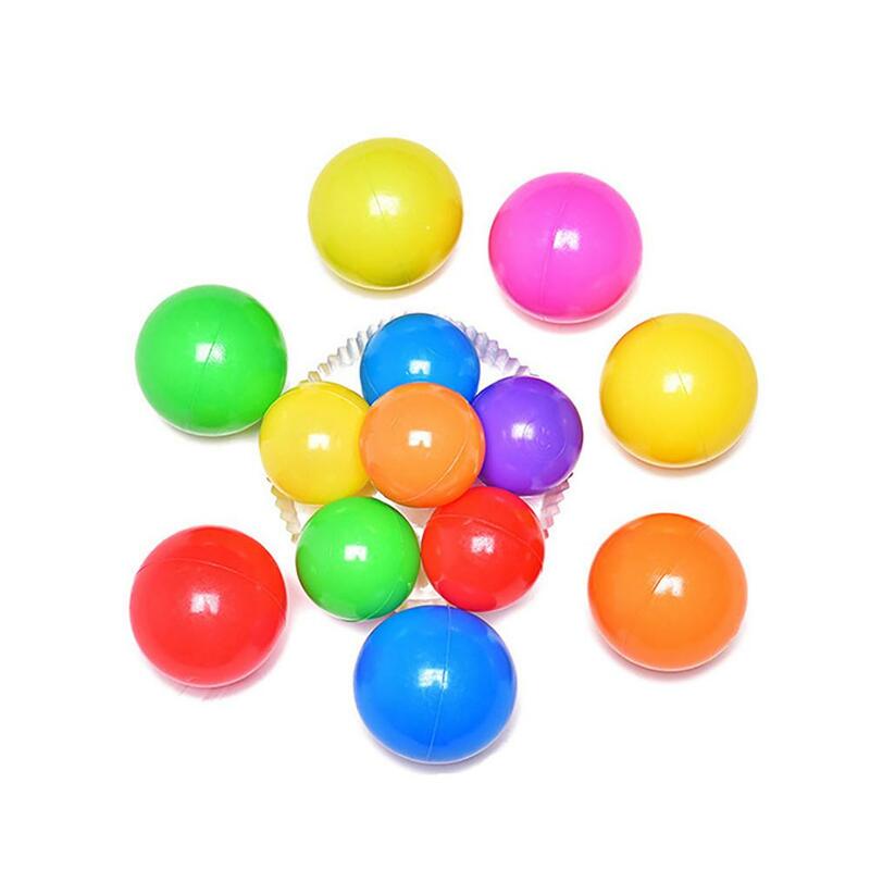 10 pz/lotto 5.5cm palla colorata in plastica morbida Ocean Ball divertente Baby Kid Swim Ball Pit Toy Water Pool Ocean Wave Ball