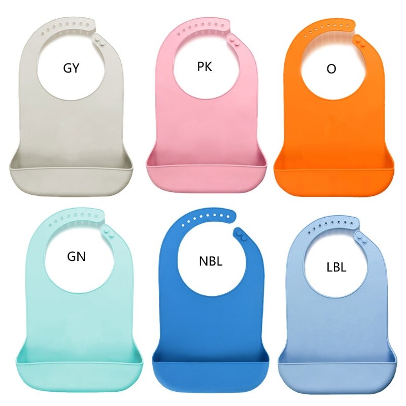 1 Pc Waterproof Adult Mealtime Anti-oil Silicone Bib Protector Disability Aid Apron Senior Citizen Aid Aprons