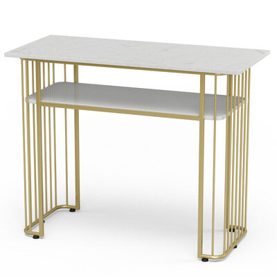 Mesa y silla de manicura nórdica, salón de belleza individual para juego de mesa, doble MESA DE MANICURA de mármol claro