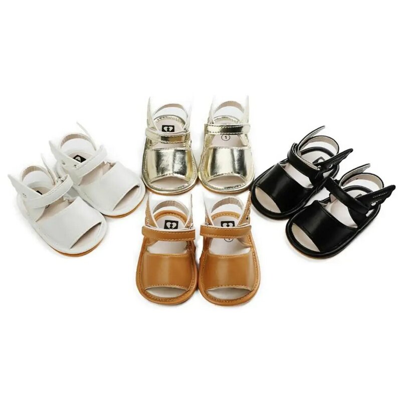 Verão bebê meninas meninos respirável anti-deslizamento sandálias do plutônio macio soled primeiros caminhantes 0-18 m