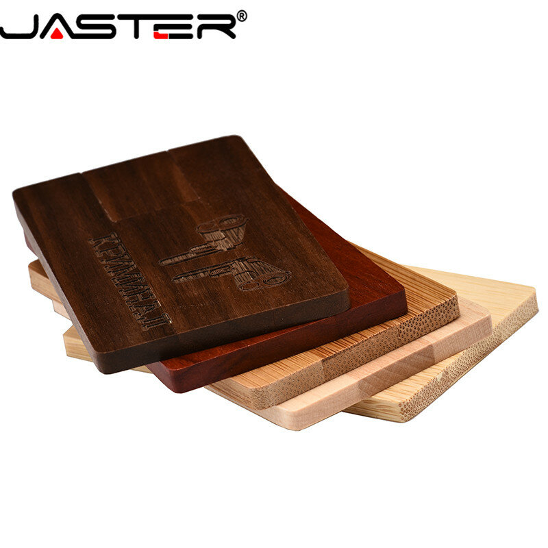 Jaster (logotipo personalizado gratuito) gravura 4gb 8gb 16g 32gb 64gb cartão de madeira modelo usb 2.0 pen drive memória vara frete grátis
