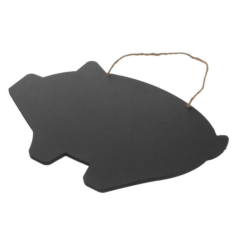 1pc forma de porco pendurado quadro negro criativo pendurado placa de mensagem placa em branco