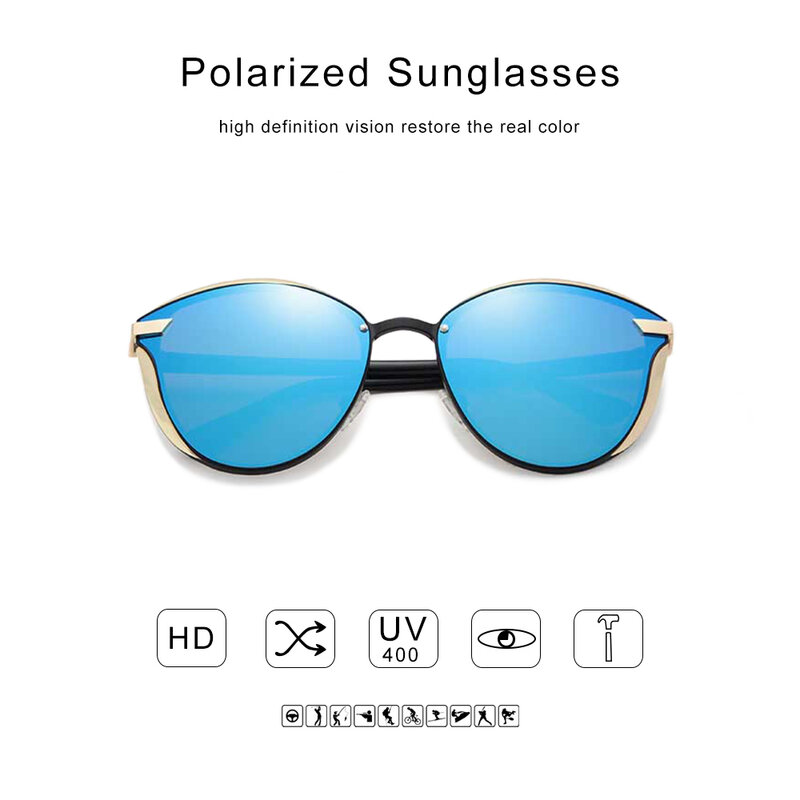 GXP okulary przeciwsłoneczne Cat Eye kobiety spolaryzowane moda damska okulary przeciwsłoneczne damskie Vintage odcienie óculos de sol Feminino UV400