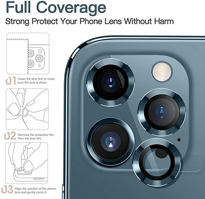 Etiqueta à prova de poeira da lente do telefone móvel de luxo para o iphone 11 12 13 mini pro max anti-risco capa traseira câmera película protetora