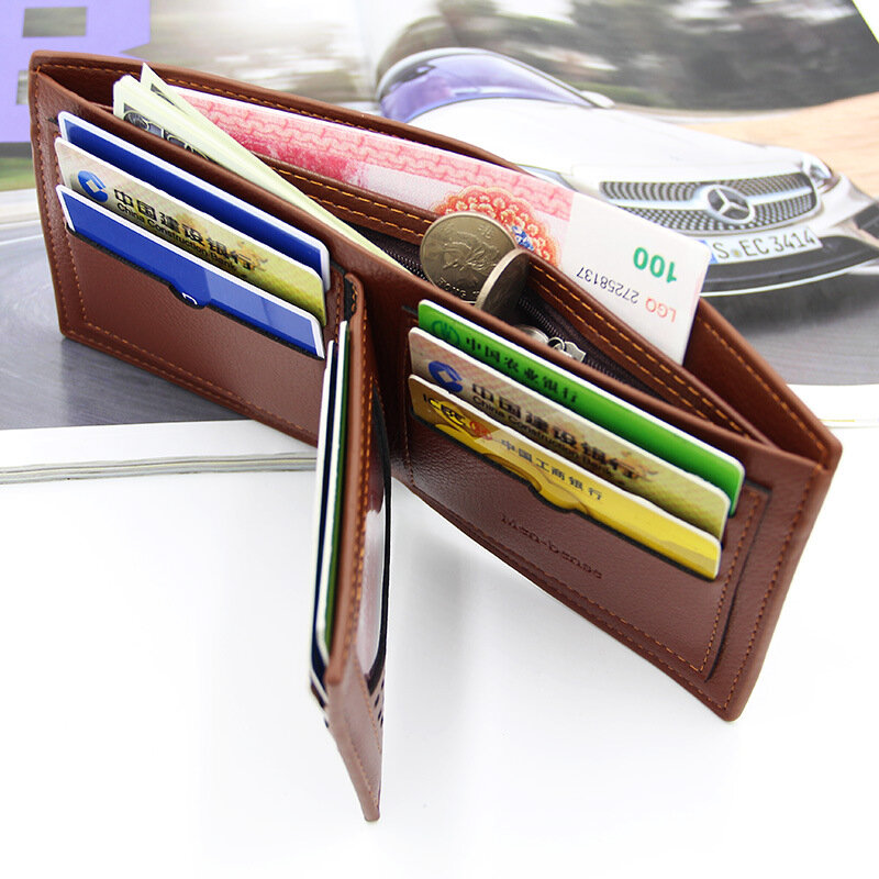새로운 한국어 캐주얼 지갑 대용량 멀티 기능 남성 짧은 지갑 멀티 카드 지갑 제조 업체 직접 공급
