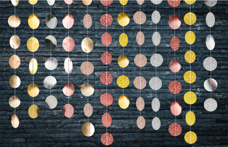 Kit de guirlandes de fête petite étoile scintillante rose or argent rose paillettes métalliques papier mat guirlande banderole pour anniversaire Bab