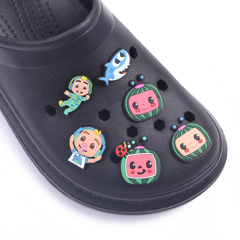 Einzigen Verkauf Cartoon Wassermelone Schuh Charms Zubehör Einhorn PVC Schuh Dekoration für Croc jibz X-mas Geschenke