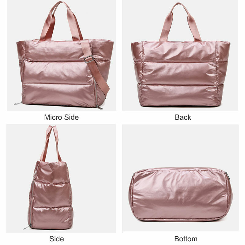 Women's Gym Sports Bag Waterproof Swimming Yoga Mat Pink Weekend Travel Duffle Bags for Women Sport Fitness Shoulder Handbag