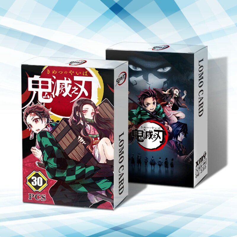 30Pcs/box Anime Demon Slayer: Kimetsu No Yaiba Kamado Tanjirou Cards Artbook Gift Cosplay Props Book Set Gifts