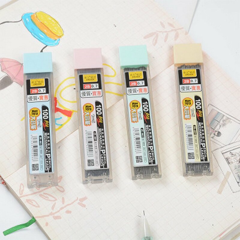 Noyau de crayon automatique, 0.5/0.7mm, recharge de crayon automatique, accessoires de papeterie scolaire, pièce de 0.5mm/0.7mm