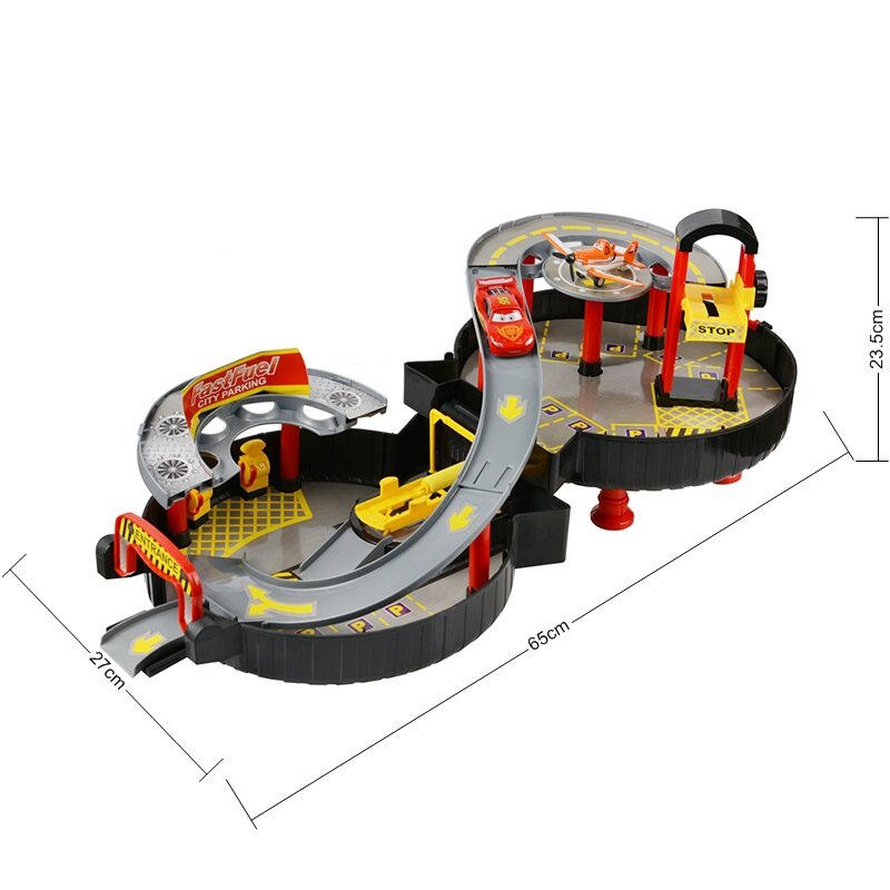 Cars Disney Pixar Cars 2 3 Lightning McQueen Parking Car Race Track Diy Puzzle Educational Playset Toys for Boys Christmas Gift
