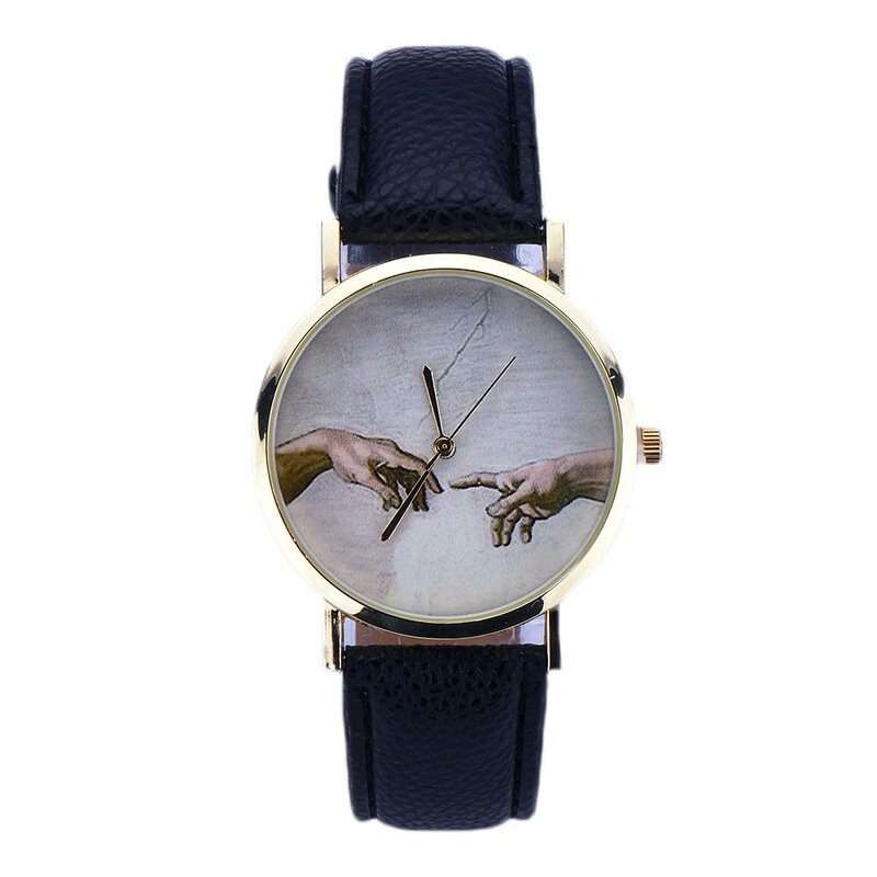 Часы женские moda damska zegarek dziewczyny dorywczo kwiat Dial skórzane zegarki kwarcowe kobieta zegar Montre Femme Relogio XQ