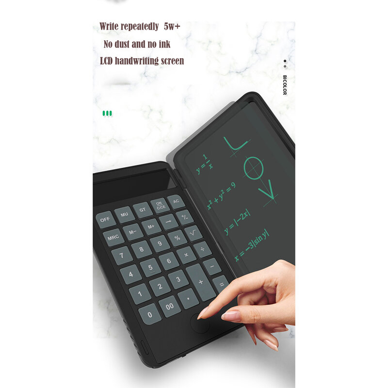 Kecodr-calculadora portátil plegable de 6 pulgadas, tablero de escritura inteligente LCD de escritorio, tablero de dibujo de aprendizaje, tablero de escritura de oficina