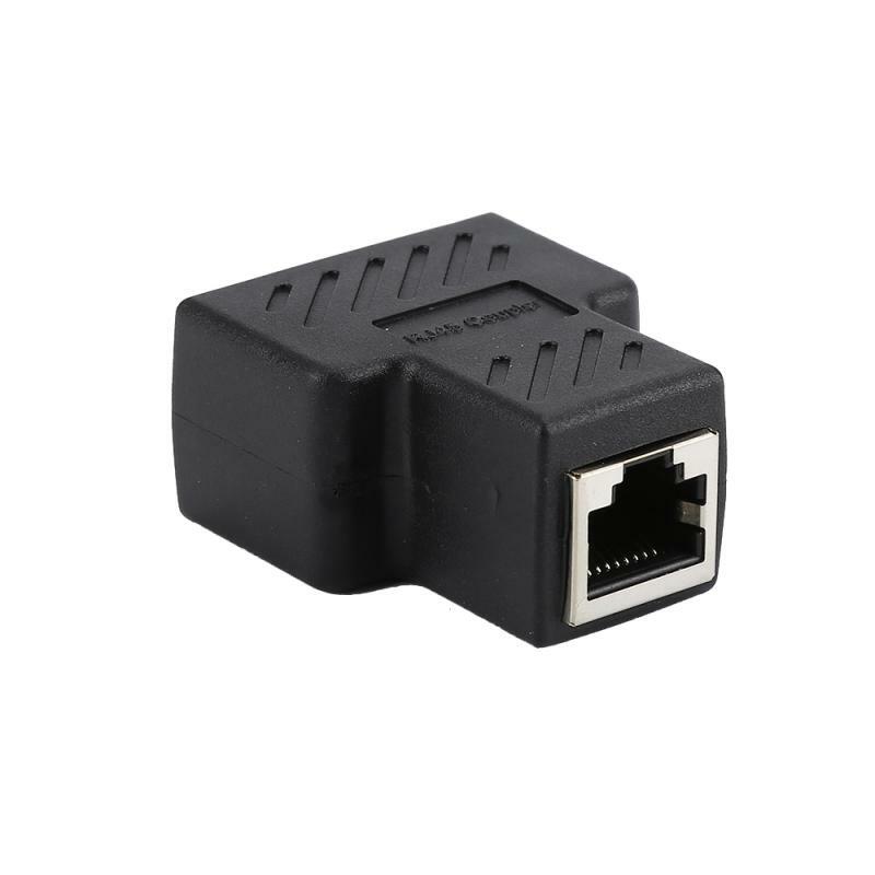 Lan ethernet cabo adaptador 1 a 2 vias lan rj45 extensor divisor para conexão de cabo internet 1 entrada 2 saída altura qualidade