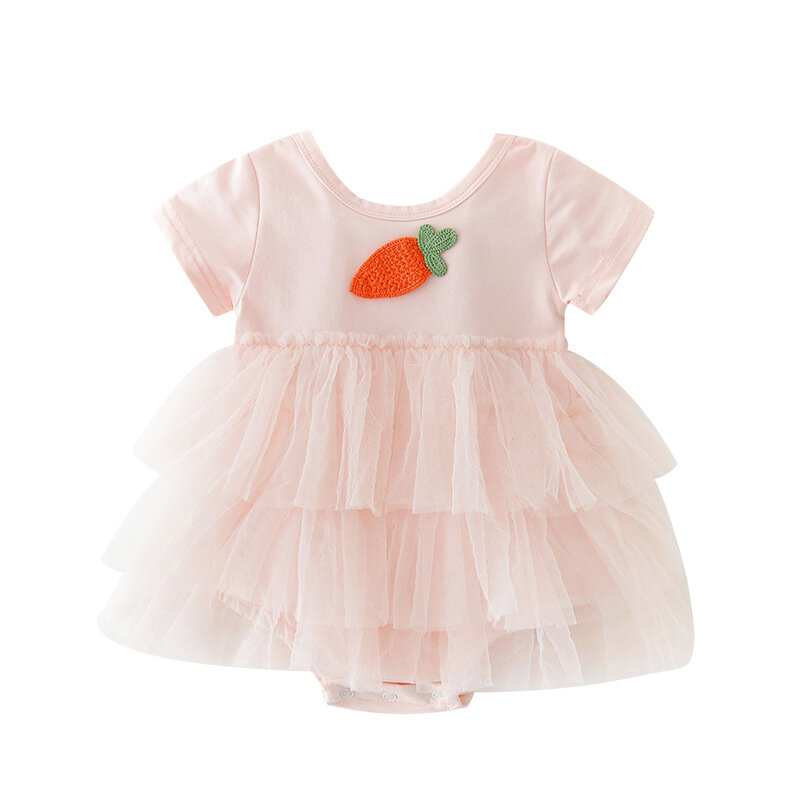 Yg 브랜드 아동복 2021 여름 새로운 첫 번째 생일 드레스 아기 소녀 귀여운 아기 소녀 드레스 도매