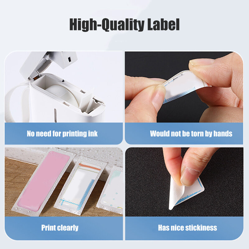 Niimbot-papel de impresión de etiquetas D11, impresora de etiquetas luminosas, hoja de Color, etiqueta adhesiva térmica de nombre, etiqueta blanca