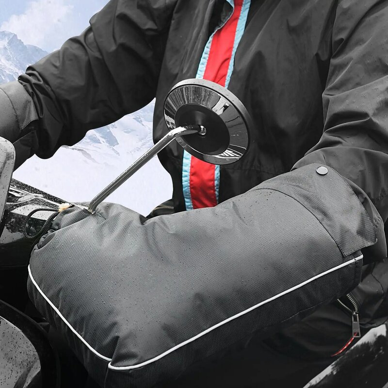 Motocicleta guidão muffs inverno snowmobile luvas de guiador térmico manter quente cobertor à prova vento para scooter elétrico moto