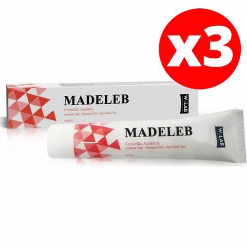 Madeleb – crème de renouvellement de la peau, 40 ml, traitement contre les blessures, le rhume, l'eczéma, les problèmes d'acné, la régénération cellulaire, 3 paquets