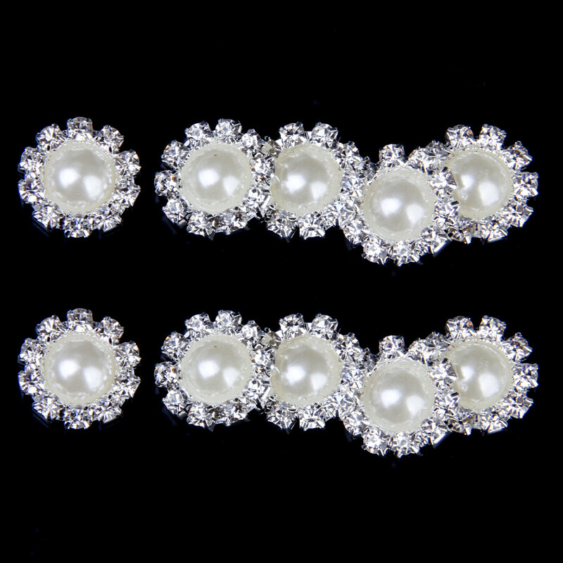 Botones de perlas de imitación de cristal de 20 piezas, decoración artesanal