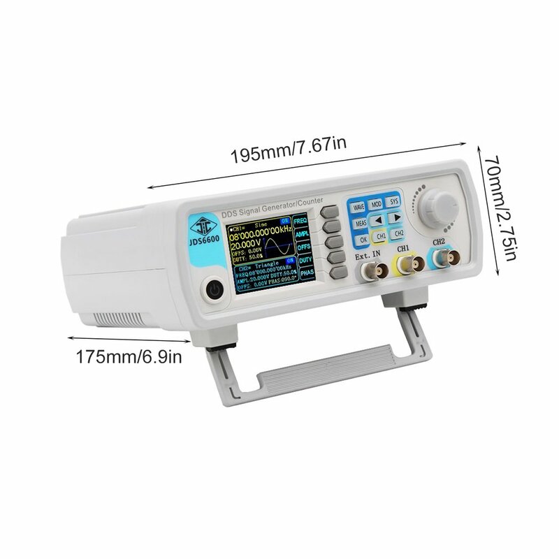JDS6600 60MHz Digital Control DDS Dual-channel Arbitrary Waveform Functional Signal Generator Frequency Meter High Precision