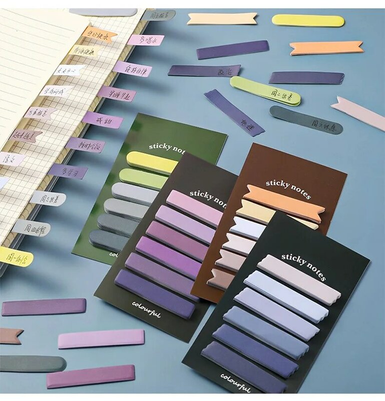 120 folhas/6 adesivos do índice da cor dos pces 6 cores as notas pegajosas podem coladas apropriadas para cadernos, livros, distinção do objeto