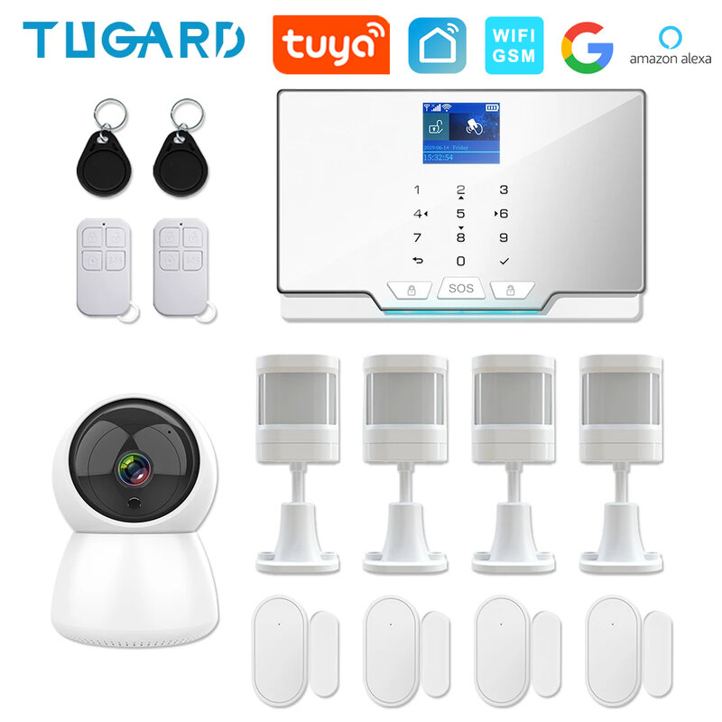 Tugard 433 MHz Nirkabel Rumah Wifi Gsm Alarm Keamanan Sistem Kit dengan Motion Detector Kamera Pengintai Sistem Alarm Anti Maling