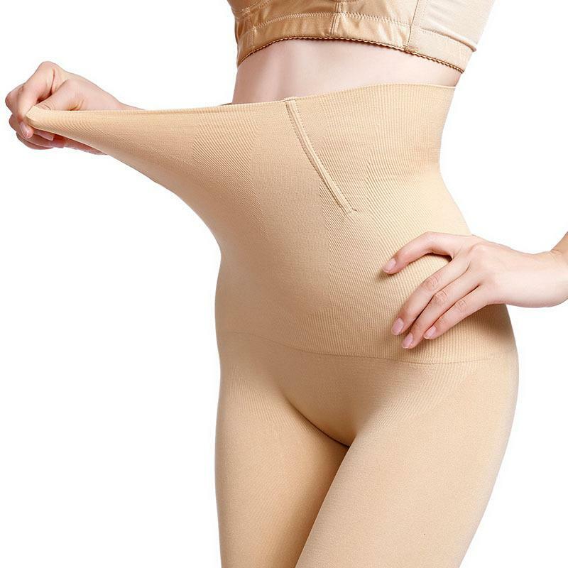 Pantalones cortos de cintura alta sin costuras para mujer, ropa interior moldeadora de cuerpo, control del abdomen