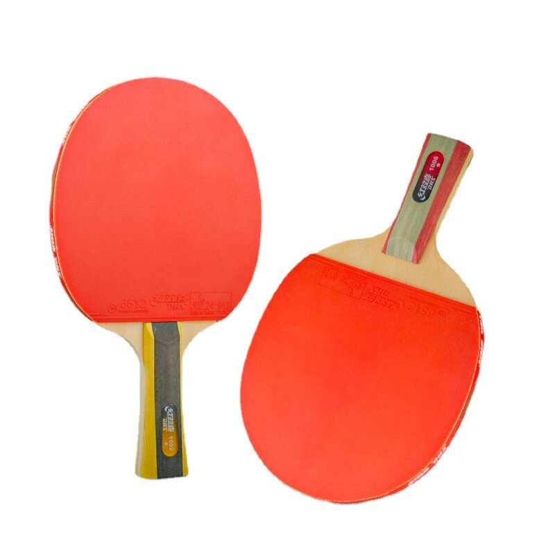 DHS-raqueta de tenis de mesa de una estrella, T1006, placa recta, T1002, placa Horizontal, pegamento inverso doble con bolsa-40