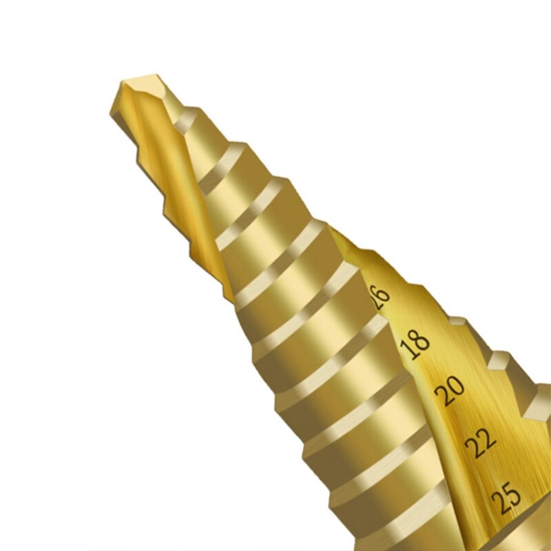 6-25mm punta elicoidale a forma di Pagoda punta elicoidale a spirale codolo esagonale HSS perforazione in metallo con bordo affilato rivestito in titanio