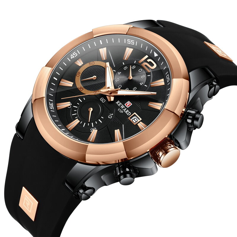 Relógio esportivo masculino de luxo, relógio de quartzo militar, analógico com data em aço luminoso rd83006m
