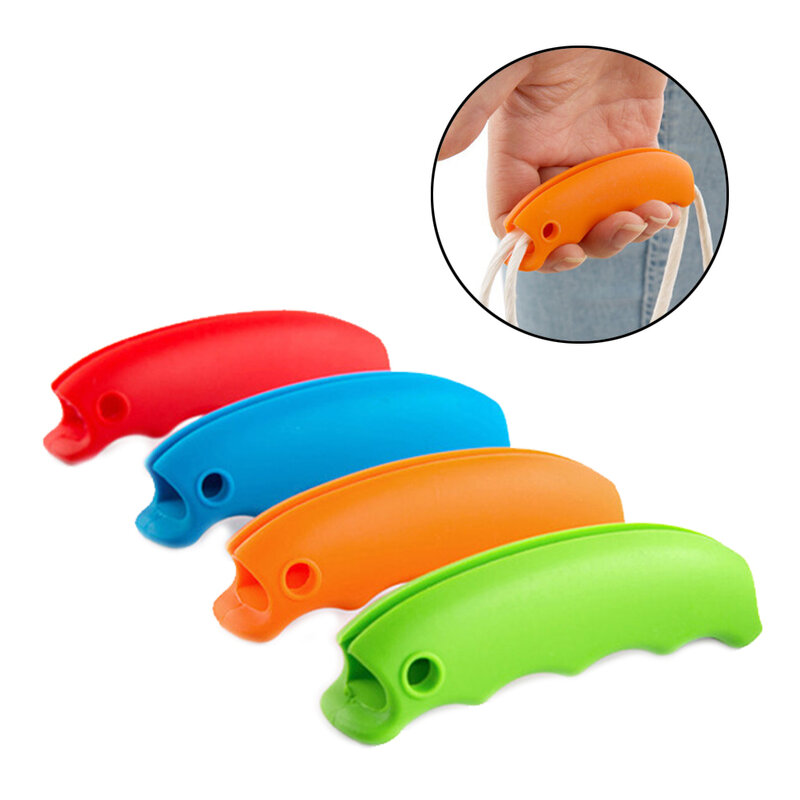 1Pc New Useful Silicone Bag Candy-colored Silicone Vegetable Picker Bag Extractor Does Not Let Go Shopping Effort Labor Bag