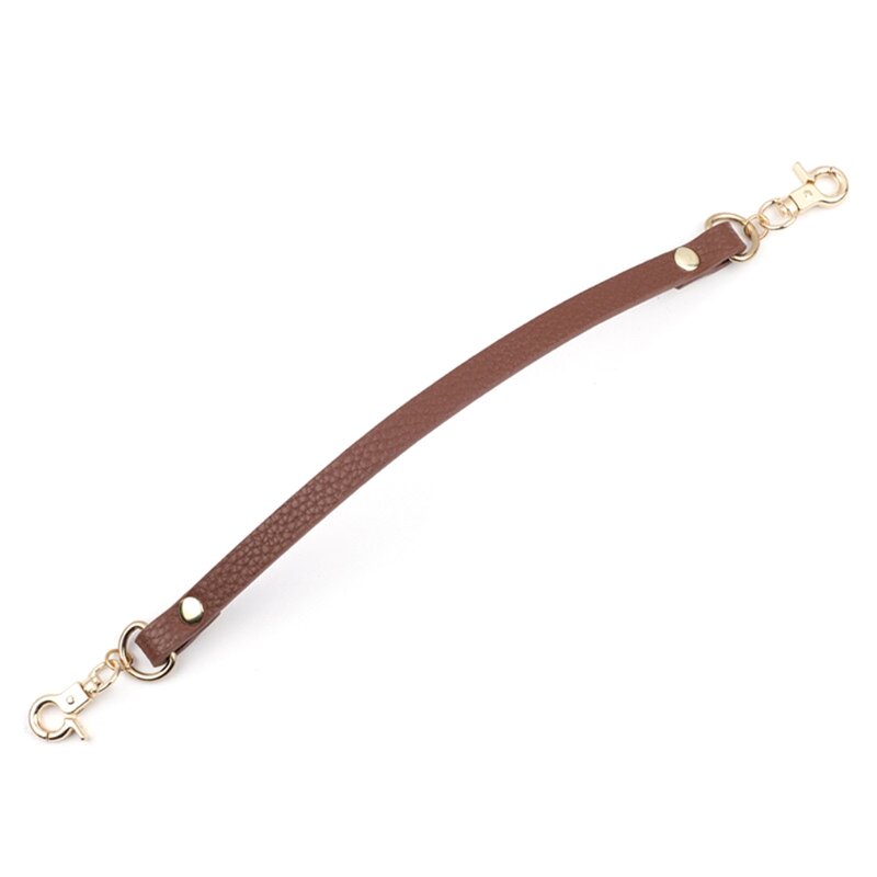 PU Leather Handbag Accessories Replacements Bag Handles Short Straps with Metal Swivel Hooks 30cm L41B