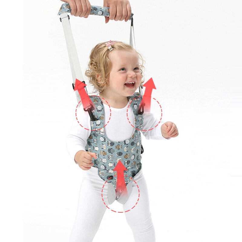 Andador de bebé con arnés para aprender a caminar, asistente de soporte, correas, alas con entrepierna desmontable para niños de más de 8 meses