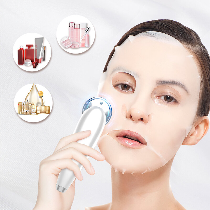 AmazeFan 7in1 Gesicht Massager RF Mikrostrom Mesotherapie Elektroporation LED Haut Verjüngung Entferner Wrinkle Lifting Schönheit Heiße Kompresse Hautfeuchtigkeitsspendende Hautpflegegeräte