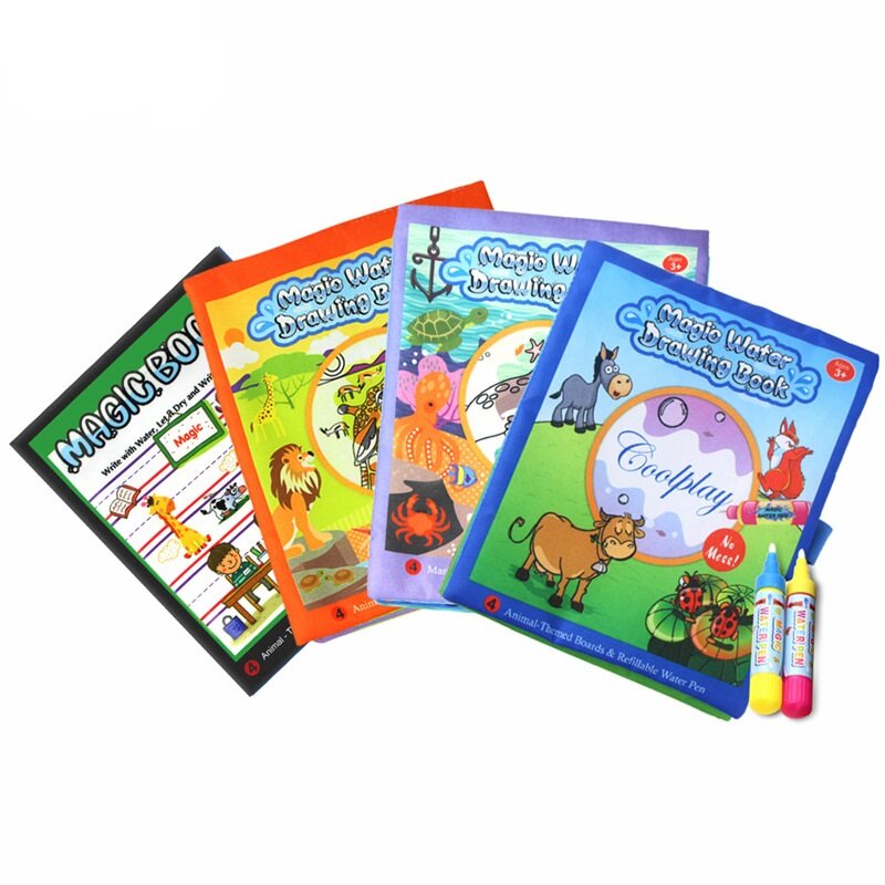 Cartoon Partern Magic Water Boek Doodle Met Magic Pen Creativiteit Ontwikkelen Leren Educatief Speelgoed Voor Kinderen Kids Gift