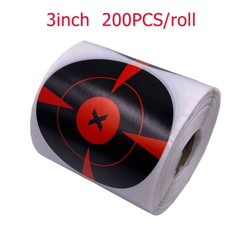100-250 Buah/Gulungan Kertas Perekat Diri Stiker Target Parper Splatter Reaktif untuk Sasaran Pelatihan Menembak Busur Panahan