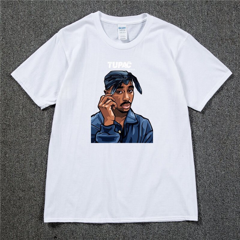 Americano ripper tupac 2pac hip hop camisa masculina t verão manga curta mastigando engraçado tshirt topos swag camiseta harajuku unisex