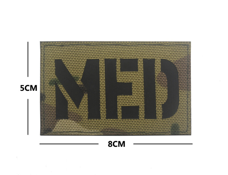 Multicam podczerwieni IR MED medyczny medyk łatka Camo CP EMS EMT taktyczna wojskowa haczyk pętli łatka świecące w ciemności naszywka ubraniowa