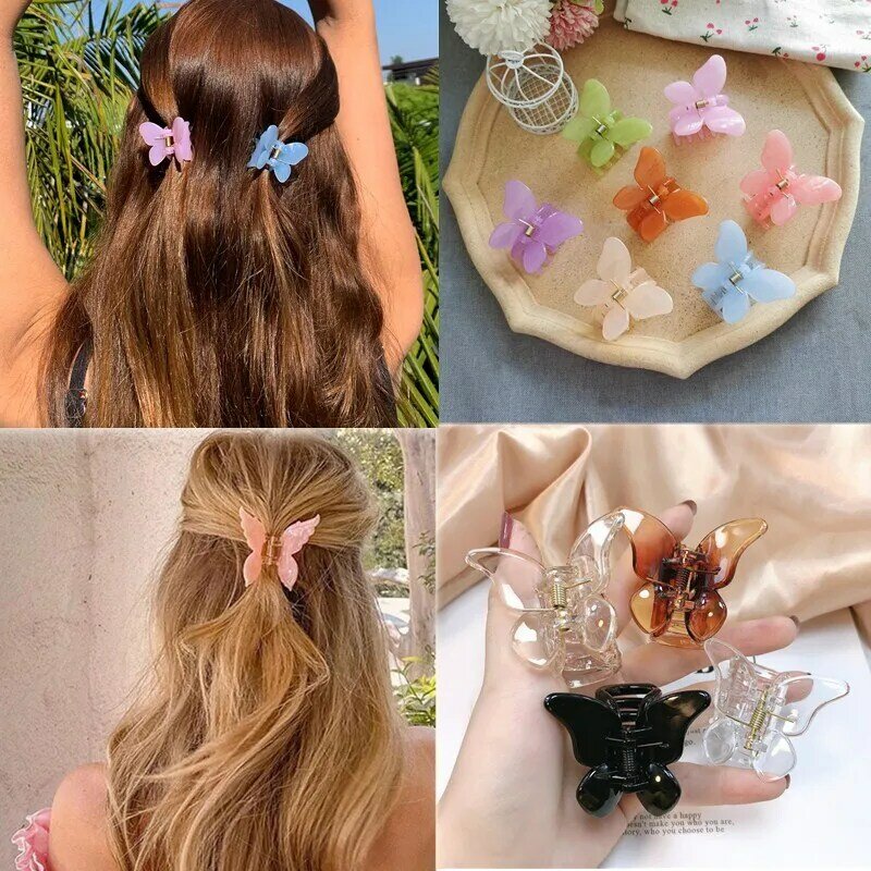 Mini épingles à cheveux en forme de papillon pour femmes et filles, Barrettes à griffes, outil de maquillage de style, accessoires pour cheveux