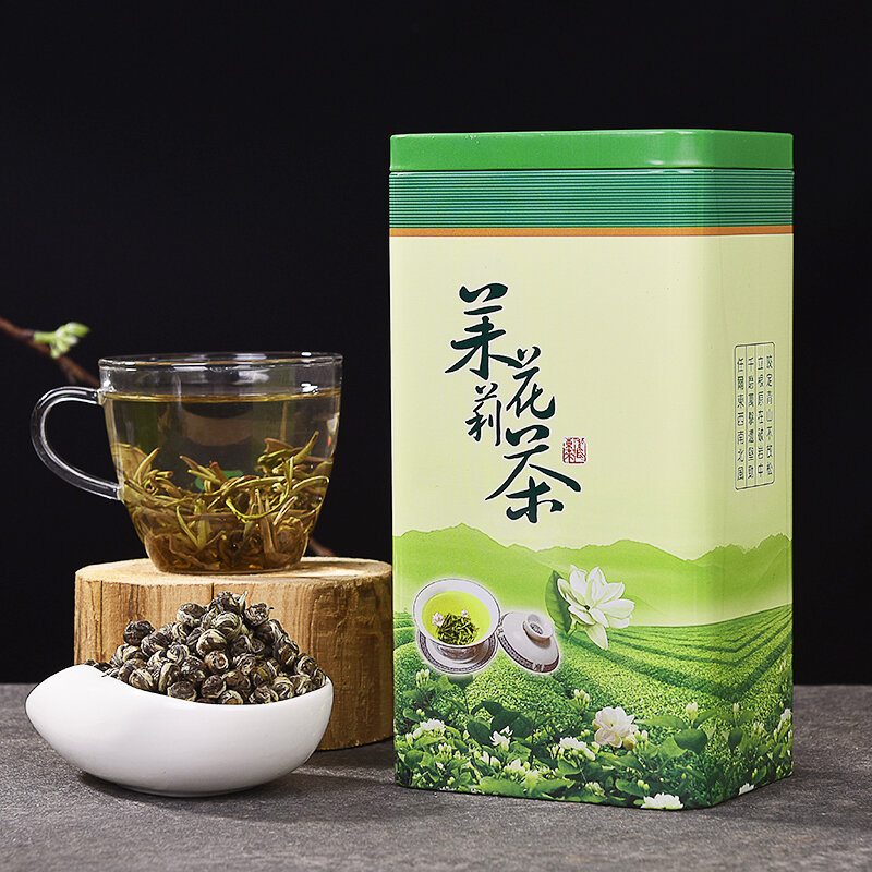 2021 الياسمين الشاي اللؤلؤ الطبيعي الطازج الياسمين التنين اللؤلؤ الشاي الأخضر ربطة هدايا