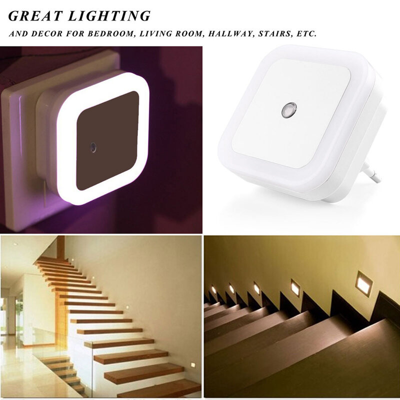 Miniluz LED nocturna para niños, lámpara de luz nocturna con Control de Sensor inalámbrico, enchufe europeo y estadounidense, iluminación para sala de estar y dormitorio